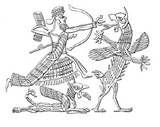 34 - ASHAKKU. Demonio que originaba la fiebre y enfermedades de tipo consuntivo, Babilonia. (Mesopotamia).